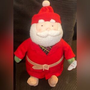 Hallmark Santa Mailman Carrier Felt Plush Santa's Letters Christmas